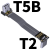 诺安跃  USB3.2扁平数据软排延长线C公type-c弯角转90度 ADTgen2x2 1件起批 T2B-T5B 弯角C公-弯角C母 0.1m 7天