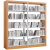 墨申学校钢制图书馆书架双面资料档案铁架办公阅览室书店专用书柜定制 灰色双面主架