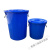 大号特厚塑料水桶带盖圆桶储水桶化工桶户外垃圾塑环卫胶桶定制 特厚蓝色带盖160升