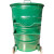 桶360L专用户外环卫铁皮市政大号挂车带盖桶加厚物业 1.8厚-无盖-3轮蓝色