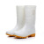 鸣固 高中筒食品雨鞋冬季保暖耐磨雨靴厨房食品厂劳保水鞋 W603保暖中筒靴 白色 36