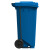 科力邦（Kelibang） 户外垃圾桶 大号加厚120L脚踏垃圾桶商用分类垃圾桶塑料环卫垃圾桶带盖 KB1067 蓝色