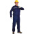 中神盾 SWS-CDS-211 夏季短袖工作服套装男女通用 反光条劳保服 藏蓝色 XL/175（1-9套单价）