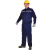 中神盾 SWS-CDS-211 夏季短袖工作服套装男女通用 反光条劳保服 藏蓝色 M/165（500套及以上价格）