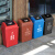 庄太太 【20升咖啡色湿垃圾】上海摆盖分类垃圾桶加厚小区物业垃圾桶干湿有害垃圾分类桶新料桶