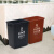 60升上海摆盖分类垃圾桶加厚小区物业垃圾桶干湿有害垃圾分类桶 咖啡色湿垃圾 20L
