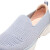斯凯奇Skechers女子一脚蹬健步鞋124571 浅灰色/粉红色/LGPK 36.5 