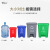星工（XINGGONG)脚踏翻盖垃圾桶 物业小区室外环保新国标分类垃圾箱红色(有害垃圾)40L