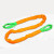 国标工业柔性吊装带双扣环形3/5/10吨起重圆形软吊带吊车吊树吊绳 3吨3米 橘色，黄色 默认