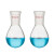希万辉 茄型玻璃烧瓶实验室旋转蒸发反应瓶茄型烧瓶 （2个装）24/40/50ml