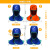 火狐狸披肩帽劳保防烫防尘帽子电焊头套焊工防护装备用品 23-6680 蓝色/标准尺码(适合大多数人)