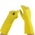 劳博士 LBS844 橡胶手套 加厚清洁擦车劳保防滑化工水产 黄色1副M