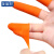 英思坦 防滑乳胶手指套（100只装）带麻点耐磨银行会计工业防护用 橙色 大号 3Z00247