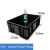 周转箱黑色整理收纳箱塑料物料盒pp塑胶箱零件盒无盖 3号(360*270*135)