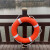 尚留鑫 国标救生圈橘色实心塑料浮圈加厚成人救生圈2.5kg晶格款SLX-JSQ-03