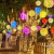 工创优品 藤球LED彩灯装饰灯挂树圆球灯发光户外防雨树灯景观灯大圆球灯串节日氛围灯 紫色20厘米高亮款