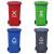 动真格（DONGZHENGE）户外塑料分类垃圾桶240升挂车桶特加厚大号商用小区带盖轮子脚踏 100L新料加厚绿色 厨余垃圾