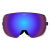POLISI日夜两用滑雪眼镜 大球面双层防雾雪镜大视野可卡近视滑雪镜 黑框蓝色片