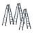润宏工品 多功能伸缩梯子 铝合金人字梯人字梯3米 一个价 3米