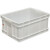 食品级白色塑料箱周转箱长方形加厚养龟箱收纳盒储物箱大号框带盖 500-250箱(外径:556*415*260) 白色带盖
