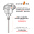 高温pt100温度传感器wzp-pt100热电阻探头一体化温度变送器4-20ma 0-200°(带变送4-20MA)