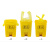 垃圾袋黄色诊所大号废弃手提平口清洁袋卫生桶垃圾桶 手55*60 100 加厚手55*60 100条 20L垃圾 加厚