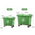 舒蔻（Supercloud）加厚物业小区公用室外环保分类塑料带盖医疗环卫户外垃圾桶大容量商用 黄色1100L