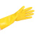 者也（ZYE） 加厚加长牛筋乳胶手套防水耐用厨房清洁洗碗工业橡胶劳保手套 男女通用 M号