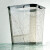 希万辉 轻奢办公室卫生间时尚纸篓垃圾桶 透明白方形14L带压圈