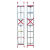 铝合金伸缩梯家用梯子升降工程梯定制特厚6米收缩阁楼781012米 灰色 大卡簧一对