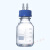 实验室补料瓶 发酵罐1/2/3/4通孔试剂加料瓶 小号中号大号 不锈钢瓶盖补液瓶 蓝盖玻璃 小号500ml单通