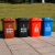 庄太太 【50L黑色干垃圾】上海干湿分类分离加厚塑料环卫垃圾桶垃圾桶市政塑料垃圾桶