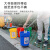 美式创意工业风垃圾桶圾桶家用卫生间环卫室外级圆形手提式 18L白色带盖标签（可回收垃圾）