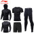 李宁 （LI-NING）运动健身套装男跑步健身房训练紧身衣速干衣短袖 黑色五件套 M