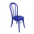 远梵奶茶店卡座沙发咖啡厅甜品蛋糕烘焙店休闲洽谈区克莱因蓝桌椅组合 蓝色铁艺椅