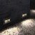 楼梯灯室外防水嵌入式壁灯 北欧公园地脚灯室外走廊过道台阶灯  布洛克 8052/磨砂黑 5W-暖光