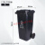 四色垃圾分类学校商用大号带盖户外脚踏大容量小区环卫垃圾桶箱 120升分类桶+盖+轮子(灰色) 其