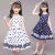 迪士尼（Disney）女童夏装连衣裙公主裙棉质洋气新款儿童裙夏季小女孩裙子 瑚蝶兰（纯棉印花裙） 90（身高80-90厘米）