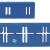 AMJ2三相绝缘母线夹 JK柜用 蓝色母线框铜排夹母线支撑架 AMJ2 单排(相距110) 5*50