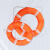 钢米成人专业船用橘色实心牛津布泡沫救生圈 大号 外径72CM，内径44CM