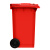 科力邦（Kelibang) 户外垃圾桶 大号加厚120L干湿分类环卫垃圾桶  红色 KB1041 有害垃圾（1个）