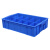 盛富永 塑料盒周转箱 零件盒元件分格箱 多格箱螺丝盒分类盒 分格收纳盒子 蓝色350mm*200mm*85mm 2格