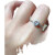 佩曼  翡翠玉石戒指s925银镶嵌 缅甸天.然冰种戒面时尚潮流款项链简约