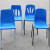 德仕登 塑料钢塑椅靠背椅铁脚椅子办公椅工厂椅  1件起批 新3号钢塑椅（蓝面+黑脚） 3天