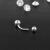 莫畔脐钉银 肚脐环银S925粗针细杆螺纹双球脐钉扣保养性感简约SN5739 小号 (细杆1.1mm) (杆长8mm)