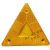 定制三角形回复反射器大货车保险杠用反光小三角牌汽车三角架反 打孔款1个