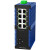 AOPRE-LINK8189(欧柏互联)工业级光纤收发器千兆1光8电单模双纤工业级导轨式光电转换器SC接口20KM