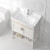 歌迪瓦（GEDIWA）太空铝落地式浴室柜组合小户型支架洗手盆卫生间陶瓷洗脸盆柜 70x48cm白金+陶瓷双层柜+水龙头