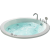 果敢 亚克力圆形浴缸冲浪按摩气泡恒温加热嵌入式浴缸多规格可选 761 空缸+下水+送金属承重支架 1m