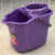 定制加厚宽拖把桶高颜值脱水桶免手洗墩布桶带轮拖地桶户外挤议价 紫色17L带轮拖地桶(备用篮) 一